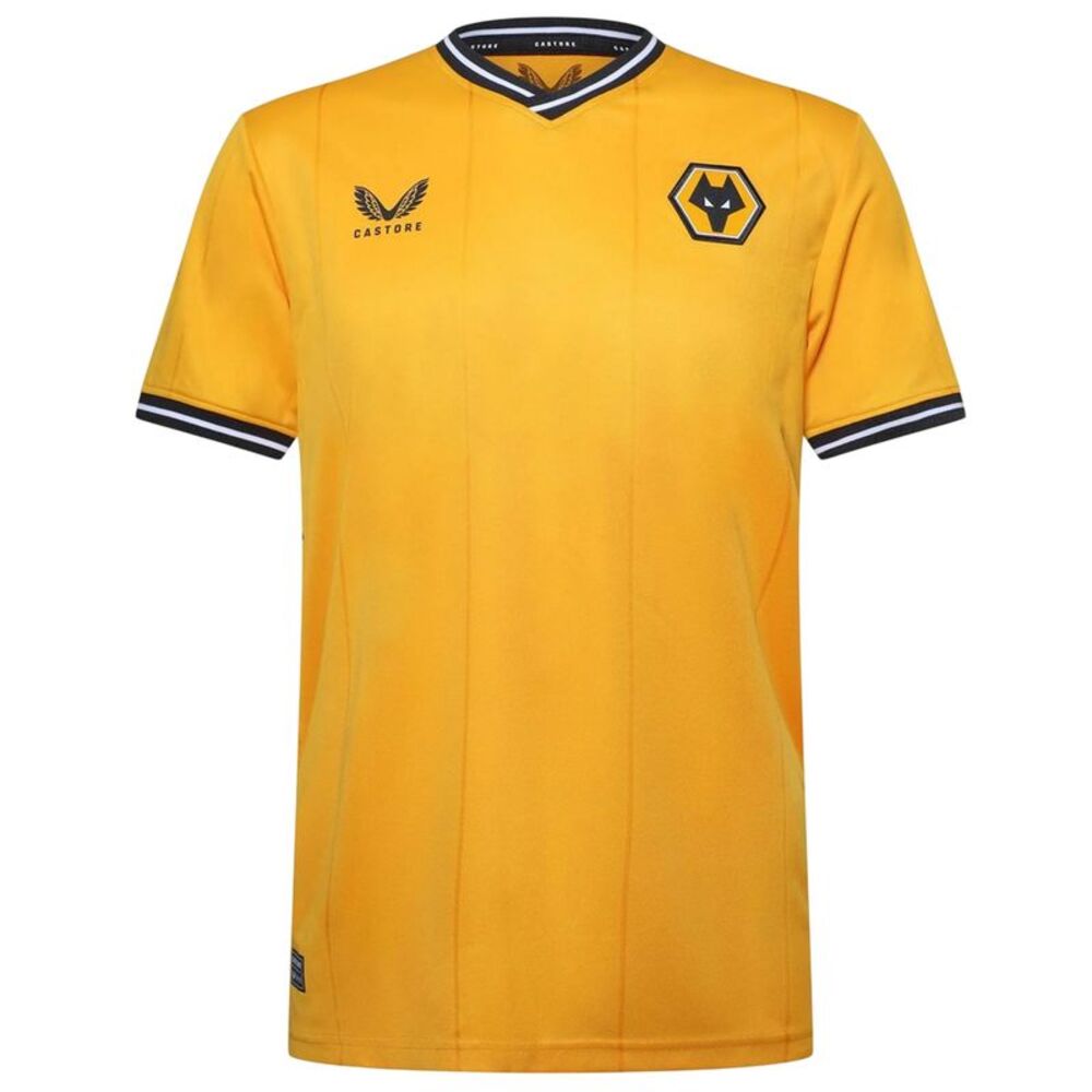 Castore Mens Wolverhampton Wanderers FC Football Shirt / Old Gold